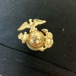 Gold US Marine Corps Eagle, Globe, and Anchor cap hat
